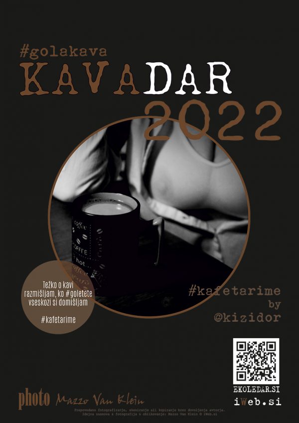 KAVAdar 2022 Slovenski erotični koledar za vse ljubitelje kave